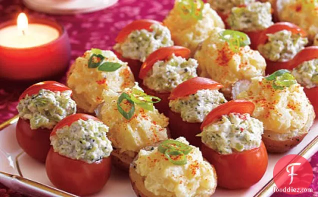 Cherry Tomatoes with Broccoli Filling