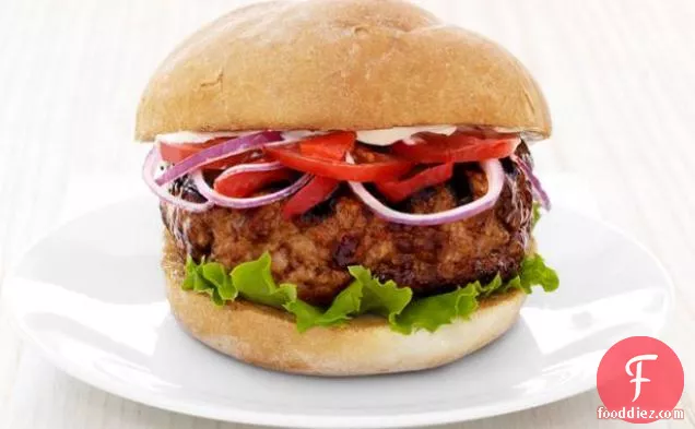 Manchego-भरवां सुअर का मांस बर्गर