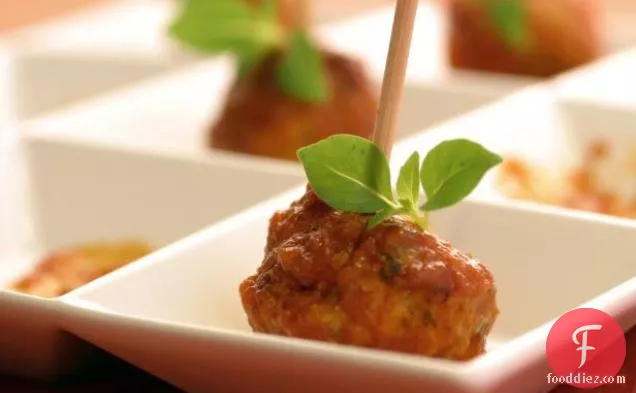 Italian Cocktail Meatballs with Herbs and Ricotta