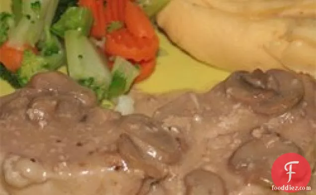 Creamy Drunken Mushroom Pork Chops