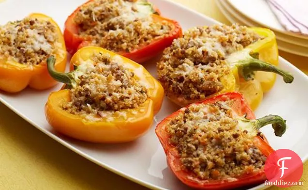 Sweet and Sour Couscous-Stuffed Peppers