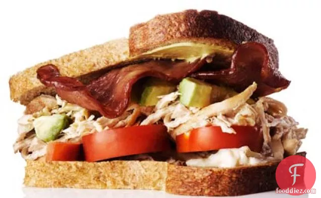 Chicken, Avocado, and Turkey-Bacon Sandwich
