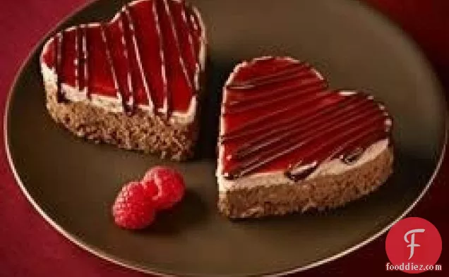 Ghirardelli Chocolate Raspberry Cheesecake Hearts