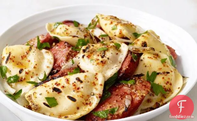 Grilled Pierogies and Kielbasa