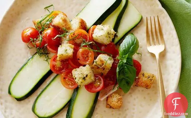 Summer Zucchini and Tomato Panzanella Salad
