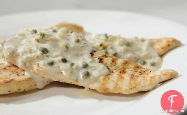 Grilled Chicken with Creamy Caper Sauce