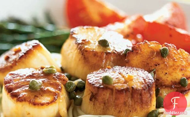 Scallops with Caper and Brown Butter Sauce