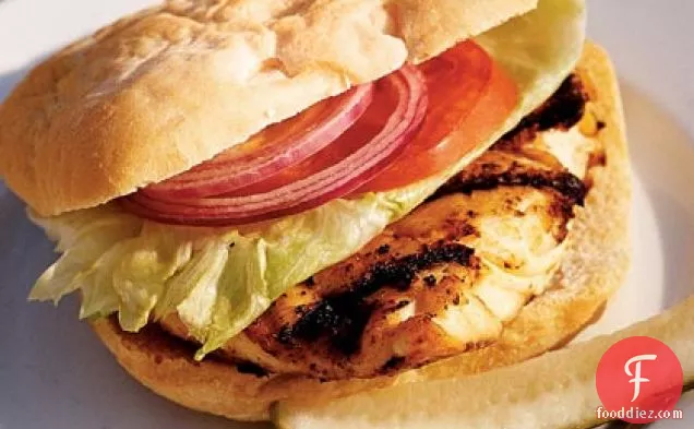 Grilled Grouper Sandwich with Chipotle Tartar Sauce