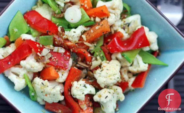 Red Peppers, Cauliflower And Carrots
