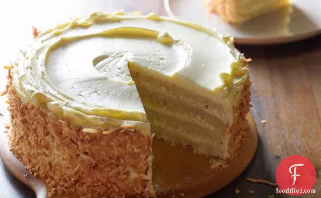 Throwdown's Toasted Coconut Cake with Coconut Filling and Coconut Buttercream