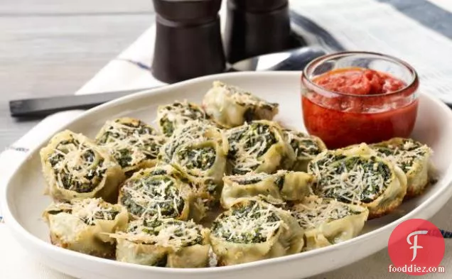 Fresh Pasta Rollatini with Spinach and Ricotta