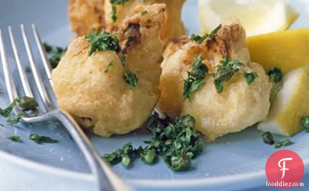 Cauliflower Fritters With Lemon & Capers