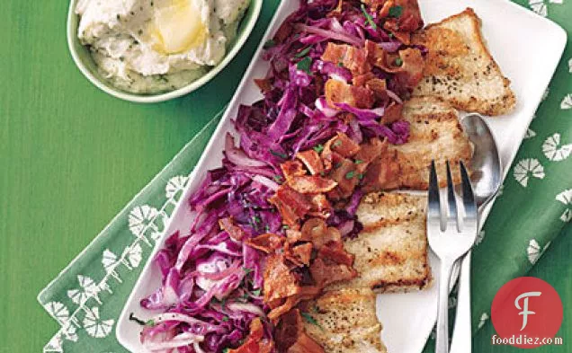 Pork Cutlets with Red Cabbage