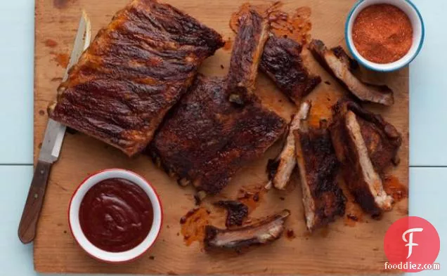 Memphis-Style Hickory-Smoked Beef and Pork Ribs