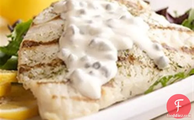 Grilled Mahi Mahi with Lemon Caper Sauce