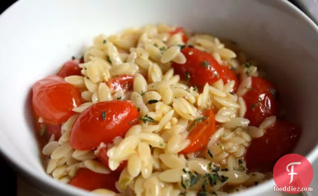 Dinner Tonight: Orzo with Cherry Tomatoes, Capers, and Lemon