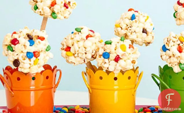 Popcorn-Marshmallow Pops