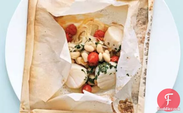 Scallops in Parchment