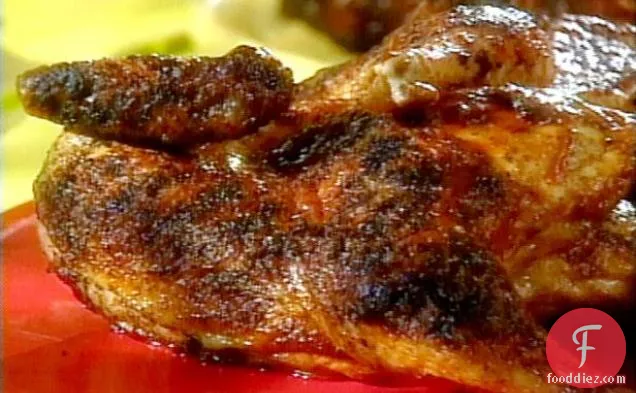 Rubbed and Sauced Barbecued Baby Chickens