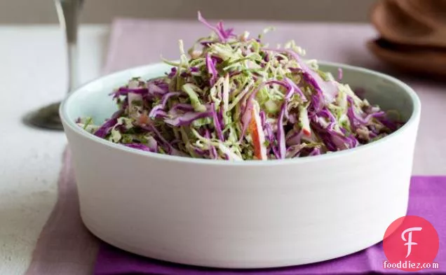 Shaved Cabbage and Brussels Sprout Salad