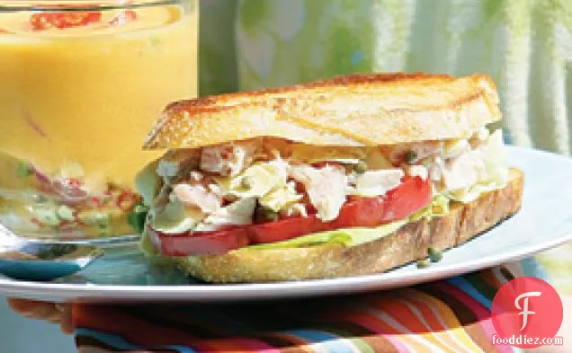 Lemony Artichoke & Caper Tuna Salad Sandwiches