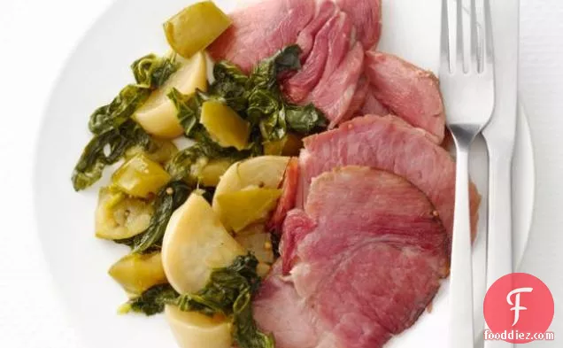 Slow-Cooker Ham with Turnips