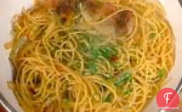 Spaghetti with Garlic, Onion and Pancetta: Spaghetti alla Gricia