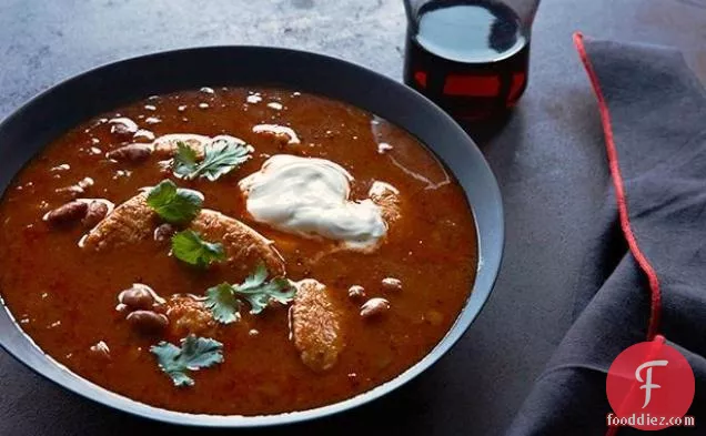Spicy Mexican Chili with Chicken Finger Dumplings