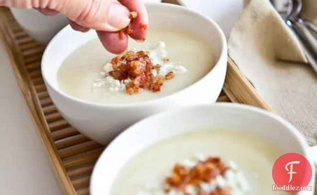 Creamy Cauliflower Soup With Bacon And Gorgonzola Recipe