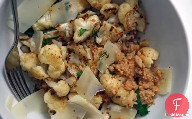 Seared Cauliflower with Couscous and Almonds