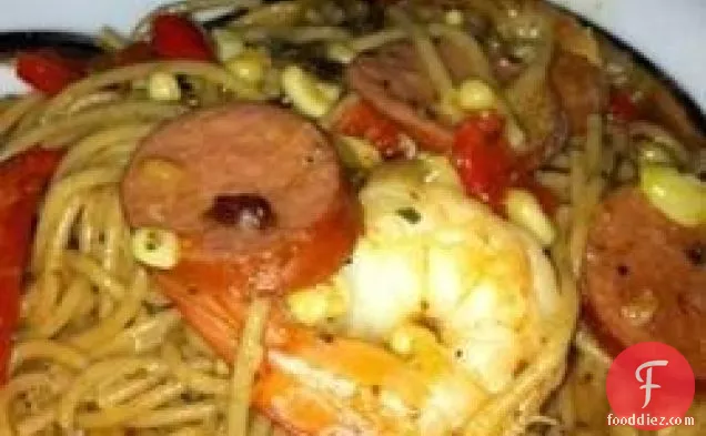 Linguine with Cajun-Spiced Shrimp and Corn