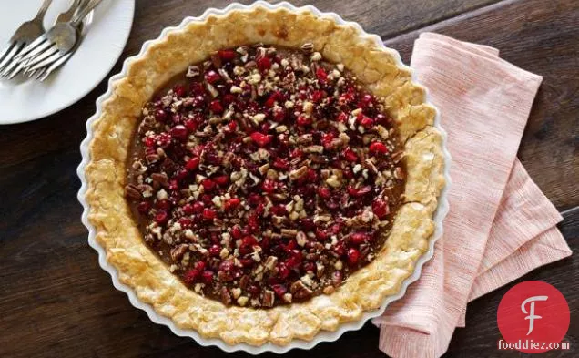 Sweet Potato Pie with Crunchy Cranberry Topping
