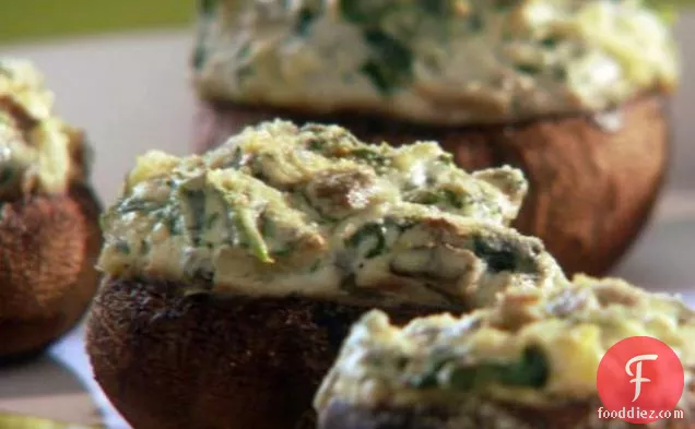 Four-Cheese Stuffed-Silly Mushrooms