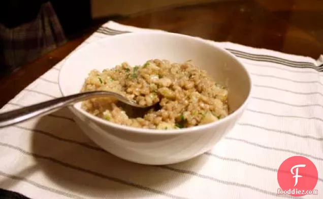 Dinner Tonight: Barley Risotto with Cauliflower and Red Wine