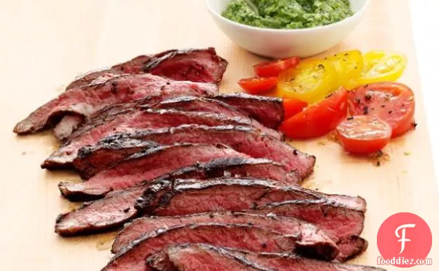 Flank Steak with Salsa Verde