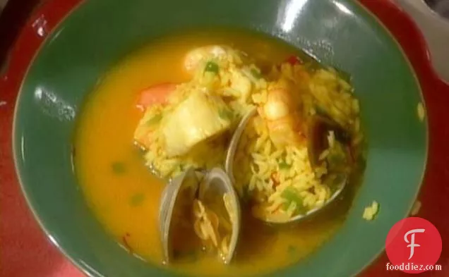 प्योर्टो रिको समुद्री भोजन सूप: Asopao दे Mariscos