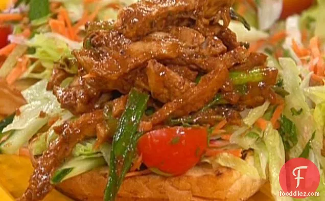 Chicken Satay Salad Sammies