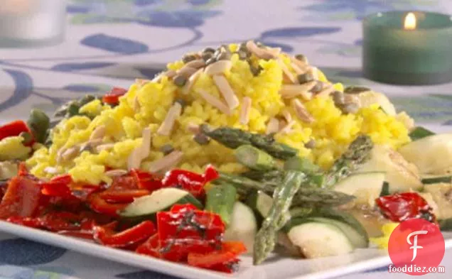 Grilled Vegetables with Saffron Rice