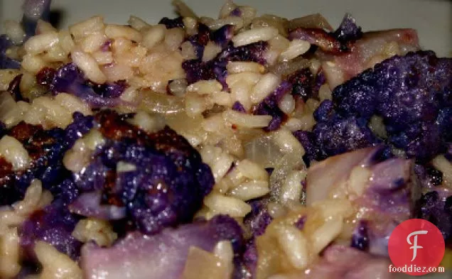 Risotto With Roasted Purple Cauliflower