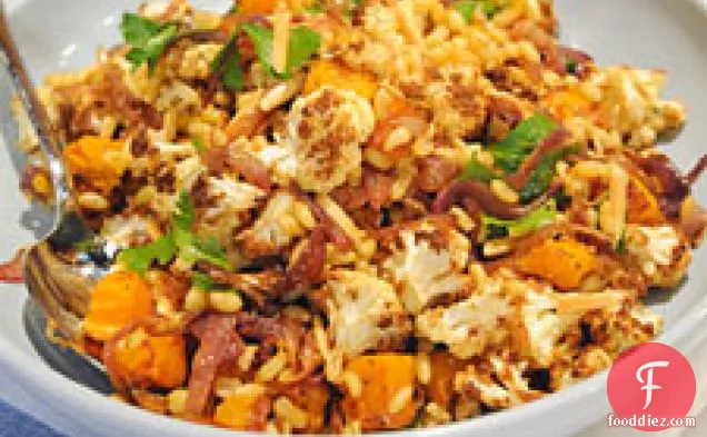 Kamut Berry Pilaf With Butternut Squash And Cauliflower