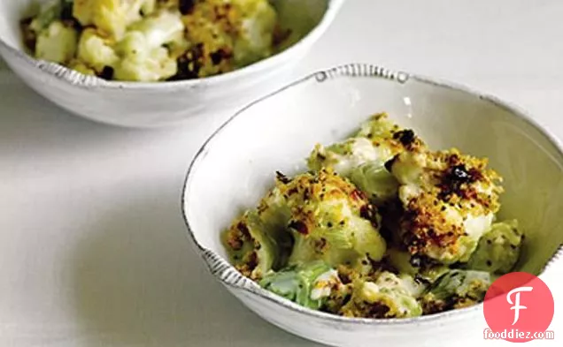 Cauliflower Cheese With Crunchy Sage Topping