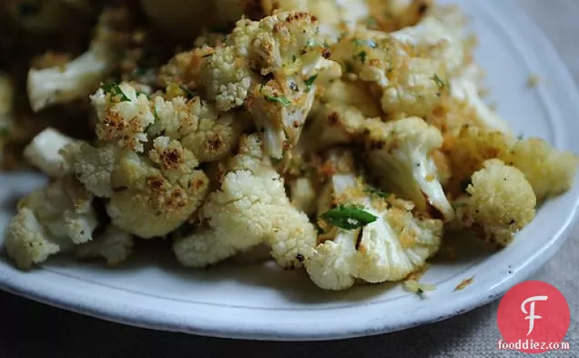 Roasted Cauliflower With Gremolata Bread Crumbs