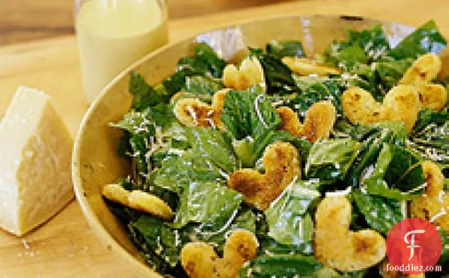 Caesar Salad With Heart Croutons