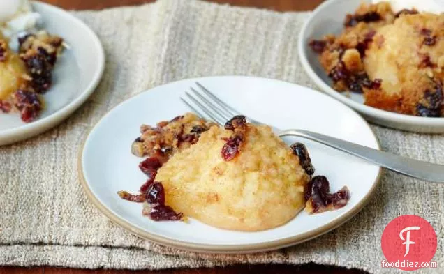 Pear Cobbler with Cranberry Streusel