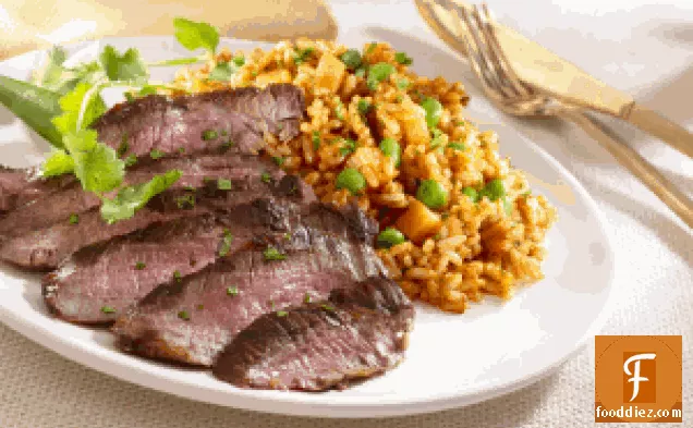 Grilled Steak with Red Tomato Rice