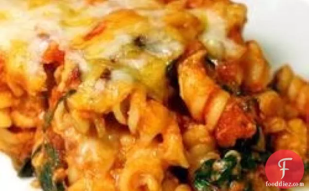 Cheryl's Spinach Cheesy Pasta Casserole