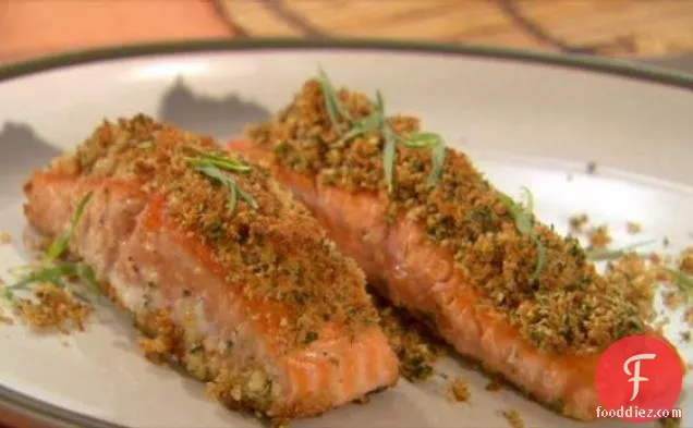 जड़ी बूटी Crusted सामन