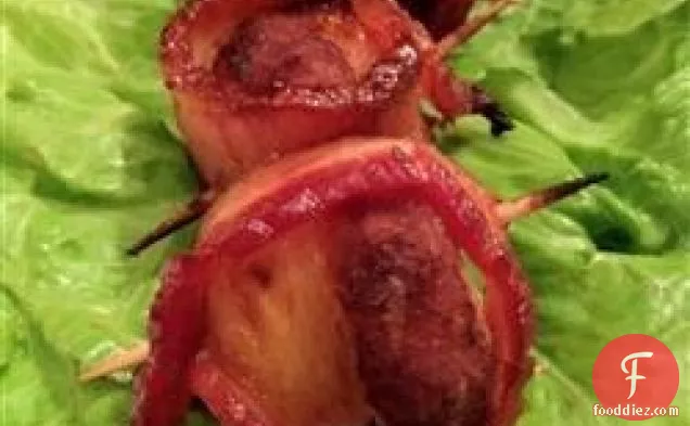 Bacon Wrapped Pineapple and Water Chestnuts
