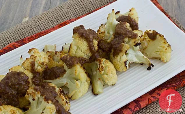 Roasted Cauliflower With Cashew Raisin Vinaigrette