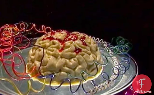 Panna Cotta Brain with Cranberry Glaze
